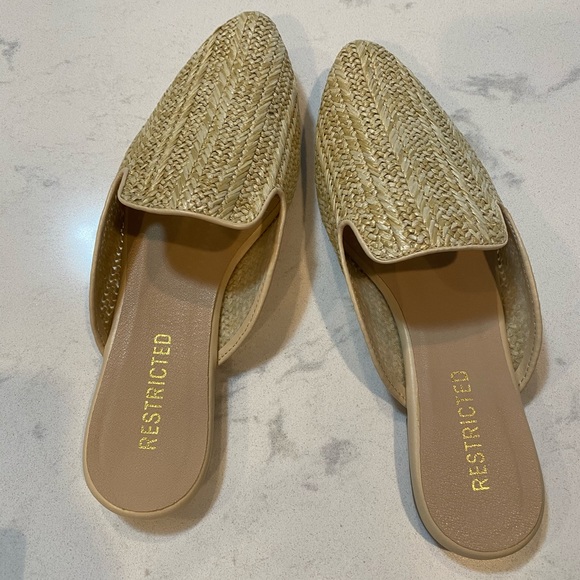Restricted Shoes - Woven Mules